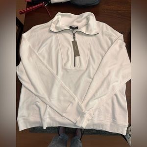 NWT J Crew Quarter Zip cotton sweatshirt